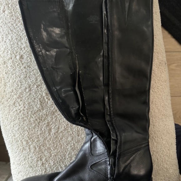 Ralph Lauren Tall Black Flat Boots Women Size 10 - Picture 11 of 11